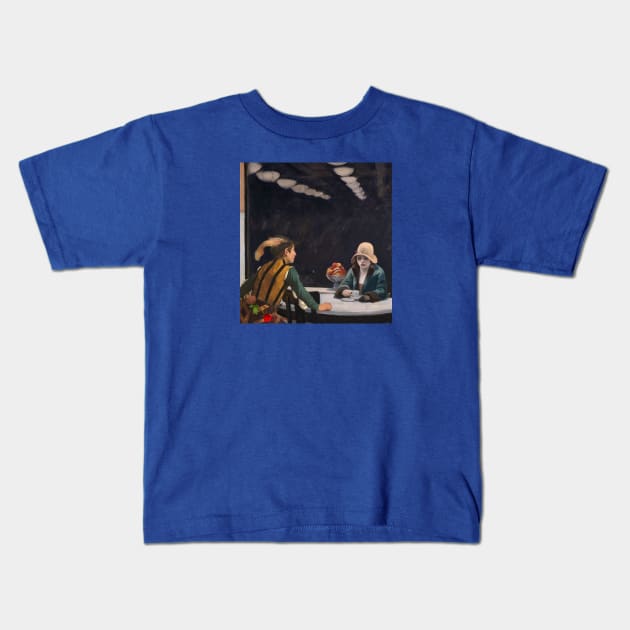 Caravaggio and Hopper Kids T-Shirt by Illusory contours